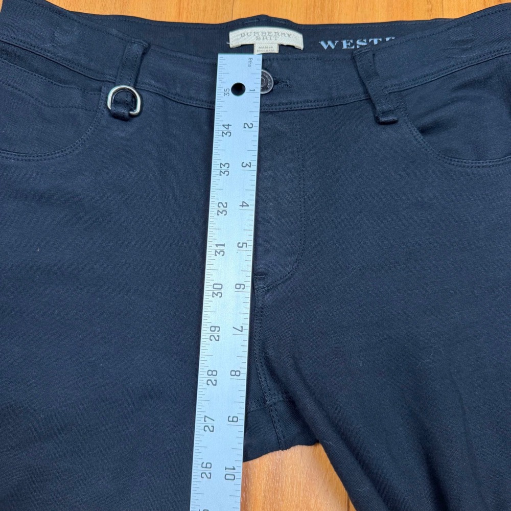 Burberry Brit Westbourne Skinny Ankle Pants Black Stretch Trousers Women Medium - Picture 13 of 13